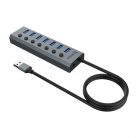 Akasa Connect 7 IPS - 7 portos USB-elosztó - AK-HB-21BKCM