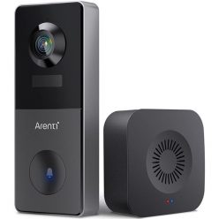   Arenti Ajtócsengő szett - VBELL1 (3MP, 3,2mm, IP65 kültéri, IR10m, 6700mAh, wifi, microSD, mikrofon, hangszóró, csengő)