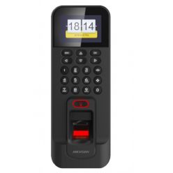   Hikvision Beléptető vezérlő - DS-K1T804AMF (Mifare(13.56Mhz), LCD, kártya/kód/ujjlenyomat, RJ45/RS-485/WG26/WG34, 12VDC)