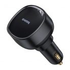 Baseus Enjoyment Pro Car Charger U+Retractable Type-C Cable 60W autós gyorstöltő beépített kábellel, fekete