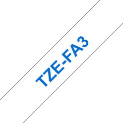   BROTHER szalag TZe-FA3, Fehér alapon Kék, Szövet szalag, 12mm  0.47", 3 méter