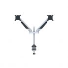 MULTIBRACKETS 2 karos asztali konzol, M VESA Gas Lift Arm Dual Silver (15-32", max.VESA: 100x100 mm, 10 kg)