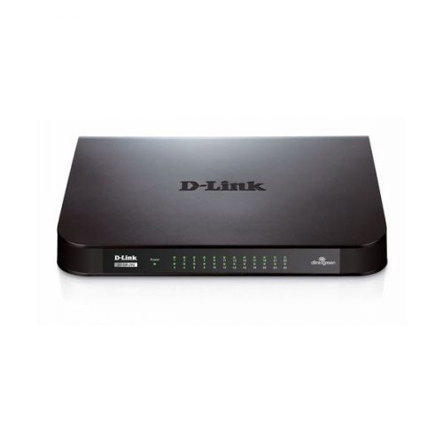 D-LINK Switch 24x1000Mbps Fémházas Asztali, Rackes, GO-SW-24G/E