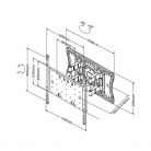 MULTIBRACKETS Fali konzol, M VESA Super Slim Tilt & Turn Plus HD (40-86", max.VESA: 400x400 mm, 65 kg)