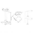 MULTIBRACKETS Mennyezeti konzol, M Universal Projector Ceiling Mount 900-1600 with Finetune