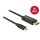 DELOCK kábel USB Type-C male > DisplayPort male (DP Alt Mode) 4K 60Hz 2m fekete