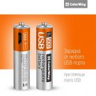 COLORWAY AAA újratölthető elem, CW-UBAAA-01 Rechargeable Battery micro USB 400 mAh 1.5V (2pcs.)