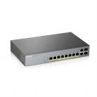 ZYXEL Switch 10x1000Mbps (8xPOE) + 2xGigabit SFP Menedzselhető Rackes, GS1350-12HP-EU0101F