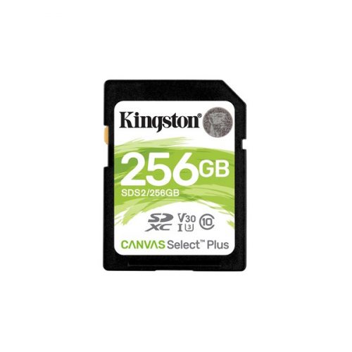 KINGSTON Memóriakártya SDXC 256GB Canvas Select Plus 100R C10 UHS-I U3 V30