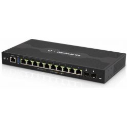   UBiQUiTi EdgeRouter 10x1000Mbps (POE IN-OUT) + 2x1000Mbps SFP, Falra Rögzíthető - ER-12