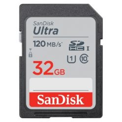   SANDISK 186496, SDHC ULTRA KÁRTYA 32GB, 120MB/s, CL10, UHS-I