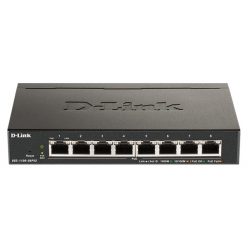   D-LINK Switch 8x1000Mbps (8xPOE) Fémházas Asztali Menedzselhető, DGS-1100-08PV2/E