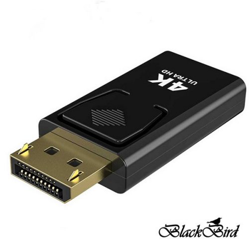 BLACKBIRD Adapter Displayport 1.2 male to HDMI female 4K passzív, Fekete