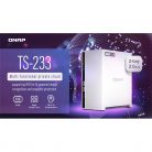 QNAP NAS 2 fiókos 4x2GHz, 2GB RAM, 1x1000Mbps, 2xUSB3.2, 2xUSB2.0, 1xUSB3.2 - TS-233