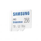 SAMSUNG Memóriakártya, PRO Endurance microSD kártya 256GB, CLASS 10, UHS-I (SDR104), + SD Adapter, R100/W40