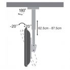 SBOX CPLB-28S mennyezeti fali konzol, dönthető, forgatható, 23"-42", 200x200, max 30 kg