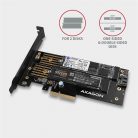 AXAGON PCEM2-D PCIe NVMe+SATA M.2 Adapter