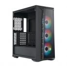 COOLER MASTER Ház Midi ATX MasterBox 520 + 3db Ventilátor + HUB, Tápegység nélkül, Üvegfalú, fekete