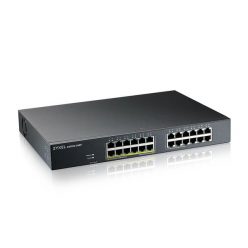   ZYXEL Switch 24x1000Mbps (12xPOE) Fémházas Menedzselhető, Rackes (24GbE port), GS1915-24EP-EU0101F