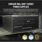 CORSAIR Tápegység Moduláris, RM1200x SHIFT, 1200W, 14cm, ATX, BOX, 80+ Gold