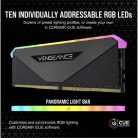 CORSAIR Memória VENGEANCE RGB DDR4 32GB 3600MHz C16 RT (Kit of 2), fekete