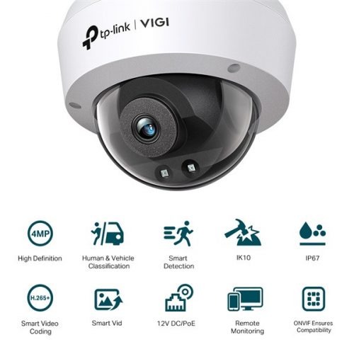 TP-LINK IP Kamera kültéri/beltéri éjjellátó 3 Megapixel, 4mm Objektív, VIGI C240I(4mm)