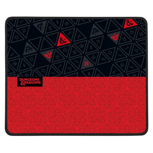 KONIX - DUNGEONS & DRAGONS Gaming Egérpad 49x49x270mm, Fekete-Piros