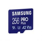 SAMSUNG Memóriakártya, PRO Plus microSDXC kártya 256GB, CLASS 10, UHS-I, U3, V30, A2, + Adapter, R180/W130