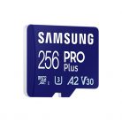 SAMSUNG Memóriakártya, PRO Plus microSDXC kártya 256GB, CLASS 10, UHS-I, U3, V30, A2, + Adapter, R180/W130