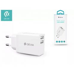   DEVIA UNIVERZÁLIS USB HÁLÓZATI TÖLTŐ ADAPTER 2XUSB - 5V/2,4A - SMART SERIES 2 USB CHARGER - WHITE