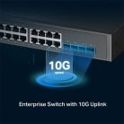 TP-LINK Switch 24x2.5Gbps + 4x10GE SFP+ Layer2 Menedzselhető Rackes, SG3428XPP-M2