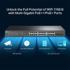 TP-LINK Switch 24x2.5Gbps + 4x10GE SFP+ Layer2 Menedzselhető Rackes, SG3428XPP-M2