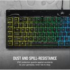 CORSAIR Vezetékes Billentyűzet Gaming, K55 RGB PRO XT, 6 programozható billentyű, Cseppálló, Csuklótámasz, US, fekete