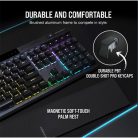 CORSAIR Vezetékes Billentyűzet Gaming, K70 RGB PRO, Mechanikus, CHERRY MX Red switch, Alumínium keret, US, szürke