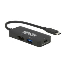   TRIPP LITE USB-C adapter, multiport, HDMI 4K 60Hz, 4:4:4, HDR, USB-A, 100W PD töltés, fekete