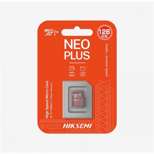 HIKSEMI Memóriakártya MicroSDXC 128GB Neo Plus CL10 95R/50W V30 (HIKVISION)