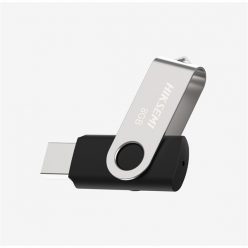   HIKSEMI Pendrive 4GB M200S "Rotary" USB 2.0, Szürke-Fekete, (HIKVISION)