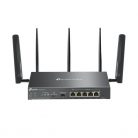 TP-LINK Vezetékes Omada AX3000 VPN Router 1xWAN(1000Mbps) + 4xLAN(1000Mbps) + 1xSFP + 1xSIM, ER706W-4G