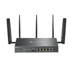   TP-LINK Vezetékes Omada AX3000 VPN Router 1xWAN(1000Mbps) + 4xLAN(1000Mbps) + 1xSFP + 1xSIM, ER706W-4G