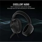 CORSAIR Vezetékes Headset, HS55 Gaming, Ultrakönnyű, Jack dugós, fekete