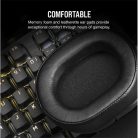 CORSAIR Vezetékes Headset, HS55 Gaming, Ultrakönnyű, Jack dugós, fekete