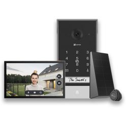   EZVIZ  EP7 Smart Home video kaputelefon, vezeték nélküli, napelem, 2K, 7 hüvelyk kijelző, távoli nyitás, 512GB