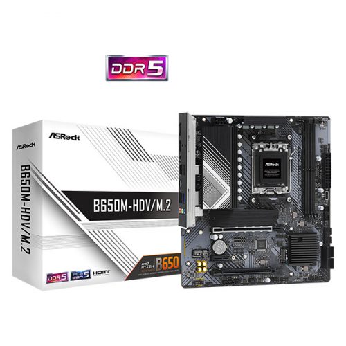 ASROCK Alaplap AM5 B650M-HDV/M.2 AMD B650, mATX