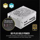 CORSAIR Tápegység Moduláris, RM1000x Shift White, 1000W, 14cm, 80+ Gold