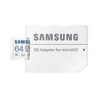 SAMSUNG Memóriakártya, EVO Plus microSDXC kártya, 64GB, UHS-I, U1, V10, A1, + SD Adapter, R160/W