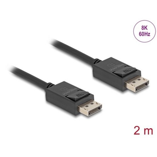 DELOCK kábel DisplayPort male / male összekötő 8K 60Hz 40 Gbps 2m