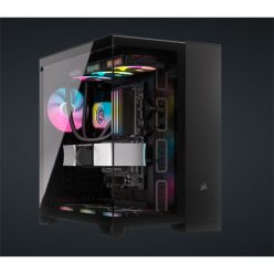   CORSAIR Ház 6500X Dual Chamber, Tápegység nélkül, Edzett Üveg, fekete