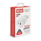 COLORWAY USB töltő adapter, Power Delivery Port PPS USB (Type-C PD + USB QC3.0) (30W) white (CW-CircleOne037PD-WT)