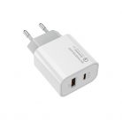 COLORWAY USB töltő adapter, Power Delivery Port PPS USB (Type-C PD + USB QC3.0) (30W) white (CW-CircleOne037PD-WT)