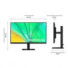 SAMSUNG IPS 100Hz monitor B2B 24" S60D, 2560x1440, 16:9, 350cd/m2, 5ms, HDMI/DisplayPort/3xUSB, Pivot